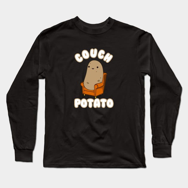 Funny Couch Potato - Kawaii Anime Pun Long Sleeve T-Shirt by Daytone